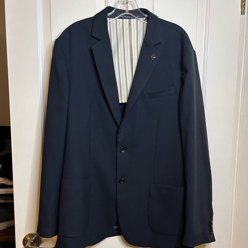 EUC SCOTCH & SODA Men's Unlined Navy Blue Blazer size XXL